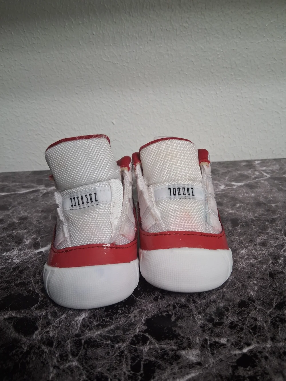 Baby Jordan 11 Cherry Red & White Basketball Shoes Size 2C